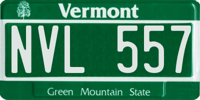 VT license plate NVL557