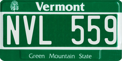 VT license plate NVL559