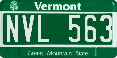 VT license plate NVL563
