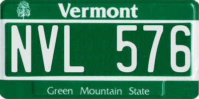 VT license plate NVL576