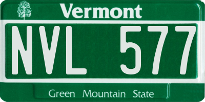 VT license plate NVL577
