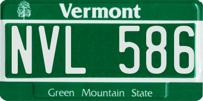 VT license plate NVL586