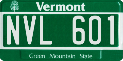 VT license plate NVL601