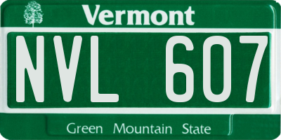 VT license plate NVL607