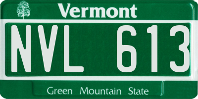 VT license plate NVL613