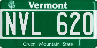 VT license plate NVL620