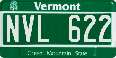 VT license plate NVL622