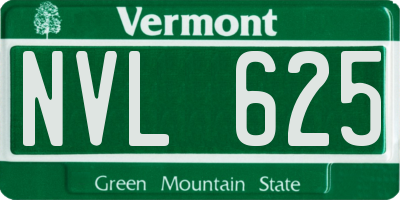 VT license plate NVL625