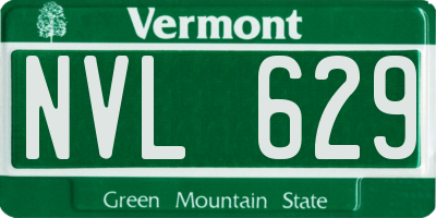 VT license plate NVL629