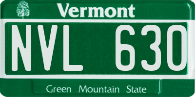 VT license plate NVL630