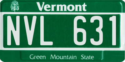 VT license plate NVL631