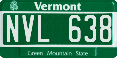 VT license plate NVL638