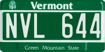 VT license plate NVL644