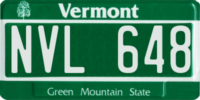 VT license plate NVL648