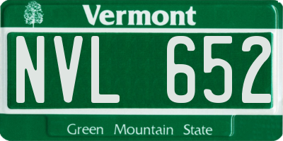 VT license plate NVL652