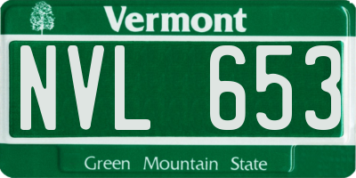 VT license plate NVL653