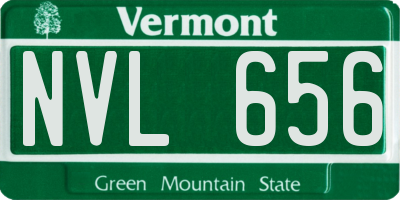 VT license plate NVL656