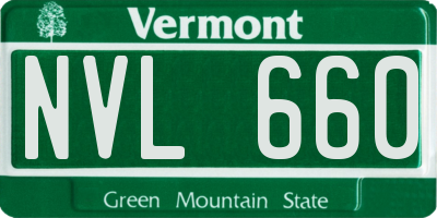 VT license plate NVL660
