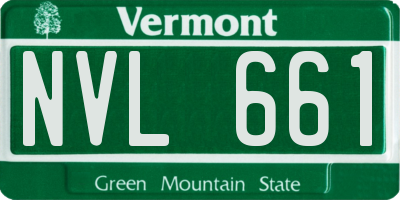 VT license plate NVL661