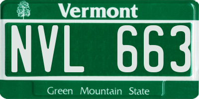 VT license plate NVL663
