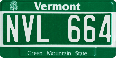 VT license plate NVL664