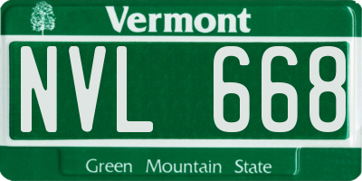 VT license plate NVL668