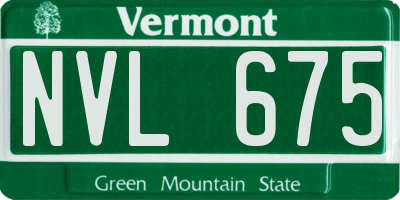 VT license plate NVL675