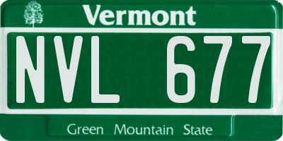 VT license plate NVL677