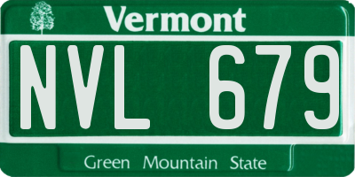 VT license plate NVL679
