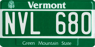 VT license plate NVL680