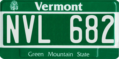 VT license plate NVL682