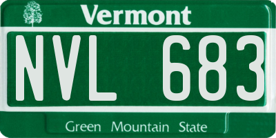VT license plate NVL683