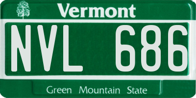 VT license plate NVL686