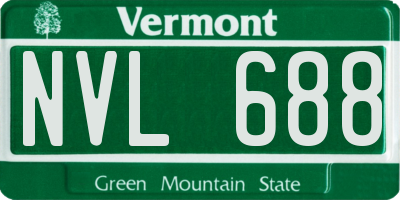 VT license plate NVL688
