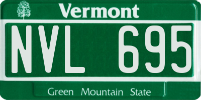 VT license plate NVL695