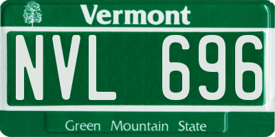 VT license plate NVL696