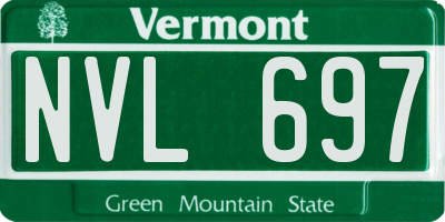 VT license plate NVL697