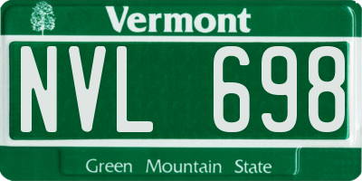 VT license plate NVL698