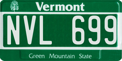 VT license plate NVL699