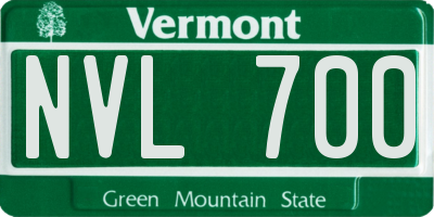 VT license plate NVL700