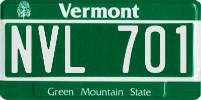 VT license plate NVL701
