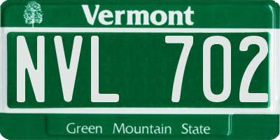 VT license plate NVL702