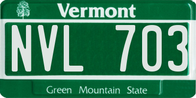 VT license plate NVL703