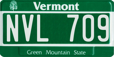 VT license plate NVL709