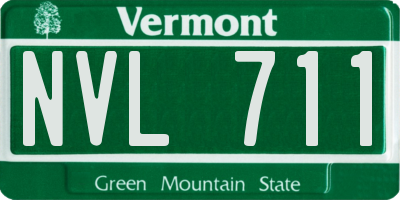 VT license plate NVL711