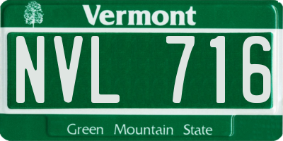 VT license plate NVL716