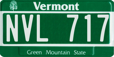VT license plate NVL717
