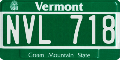 VT license plate NVL718