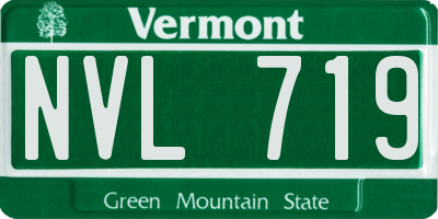 VT license plate NVL719