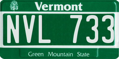 VT license plate NVL733
